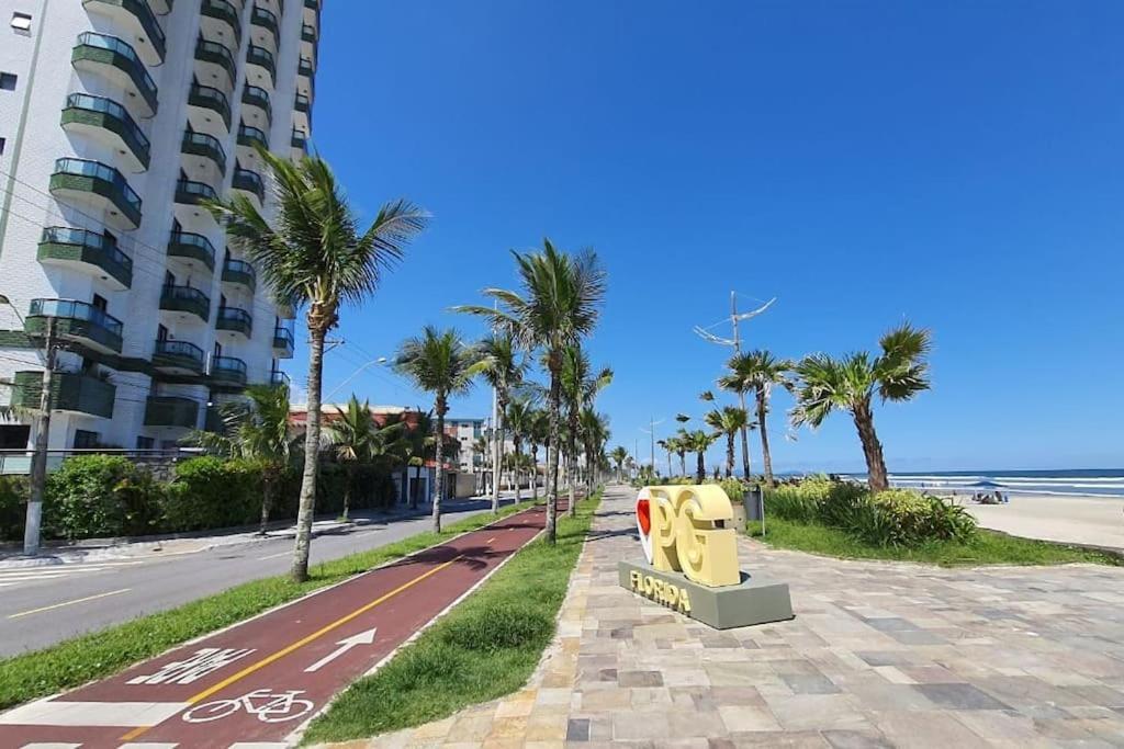 Apartamento Frente Para O Mar 6 Pessoas Com Estacionamento Praia Grande  Kültér fotó